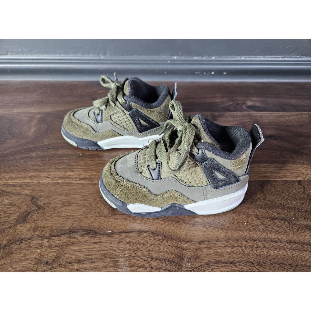Nike Air Jordan 4 Retro SE Craft Shoes Toddler Size 6C Olive Green FB9930-200